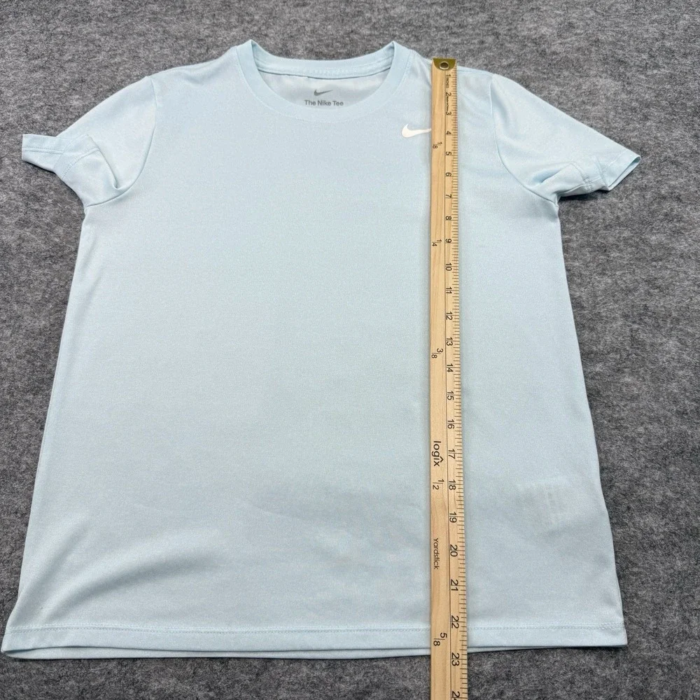 Nike Dri Fit Legend Training T-shirt women's small pastel blue white logo DX0687